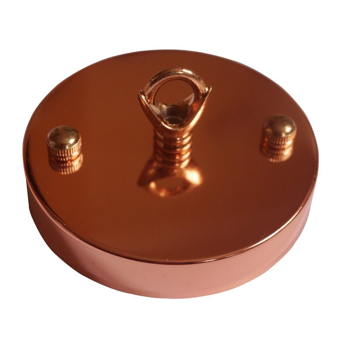 100mm Metal 1 Outlet Ceiling Rose with Hook (Pack 1 /Pack 2)