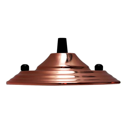 140mm Single Outlet Drop Metal Front Fitting Ceiling Rose