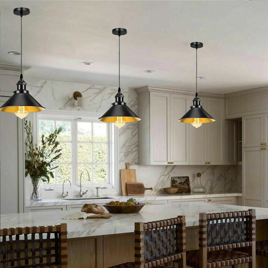 3 Way Black Idustrial Hanging Pendant Light