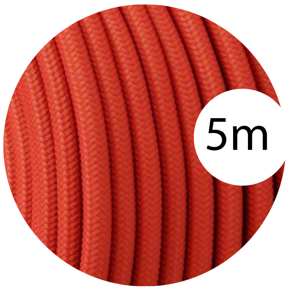 0.75mm 2 core Round Vintage Braided Peach Fabric Covered Light Flex