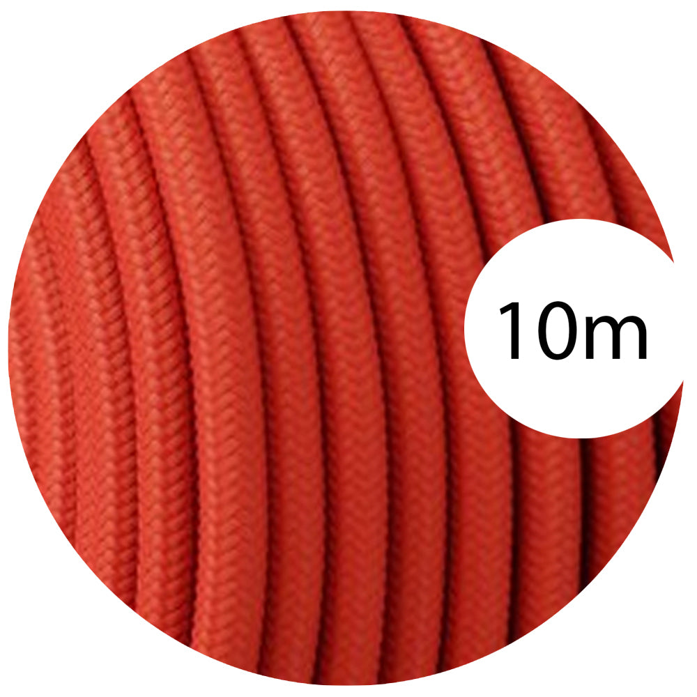 0.75mm 2 core Round Vintage Braided Peach Fabric Covered Light Flex