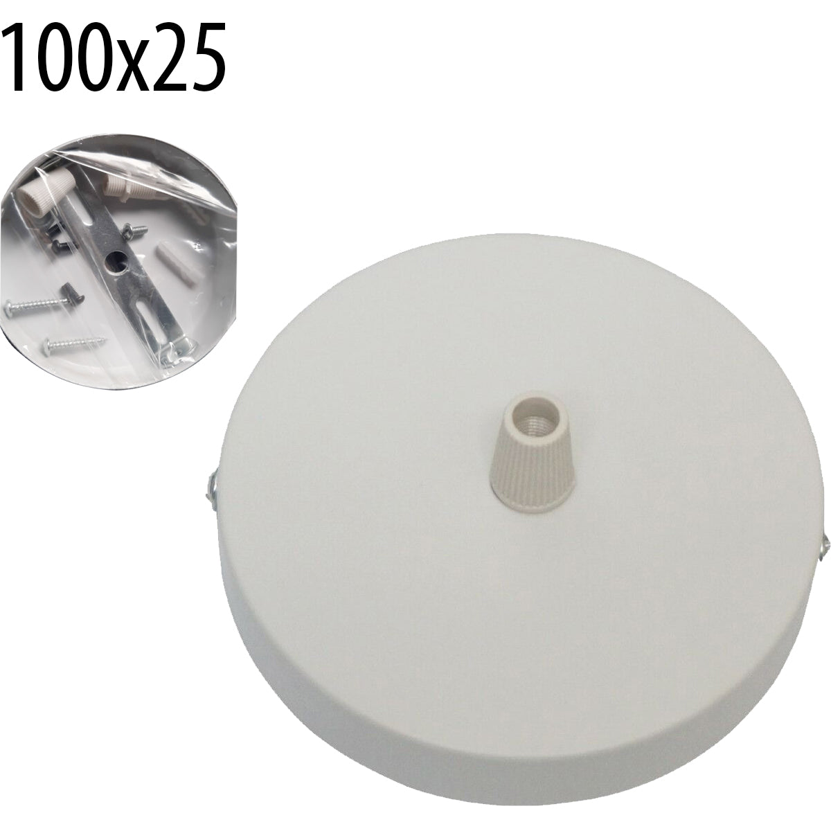 Vintage 100x25 Plain plaster ceiling rosesFor Pendant Lights