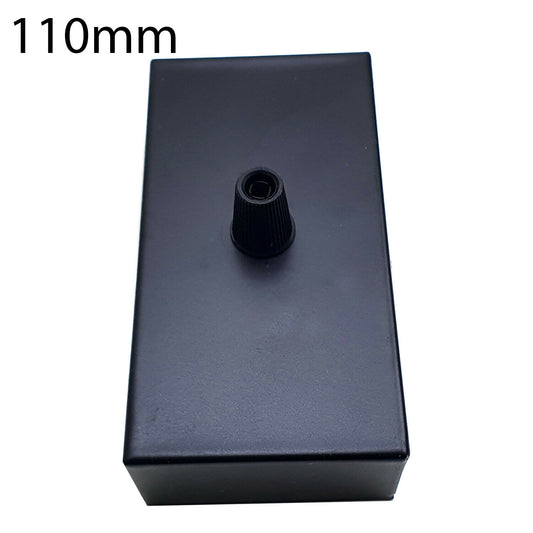 Ceiling Rose Hook Plate Light Fitting Chandelier Rectangle Shape Black Colour