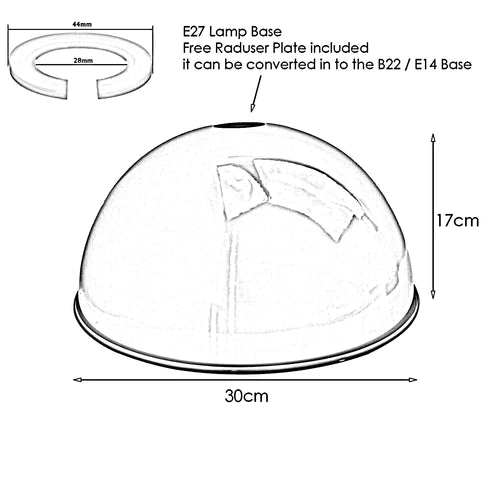 Easy Fit Dome Shape Hanging Light Lamp Shade