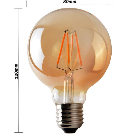 LED G80 E27 4W Dimmable Globe Industrial Vintage Bulb