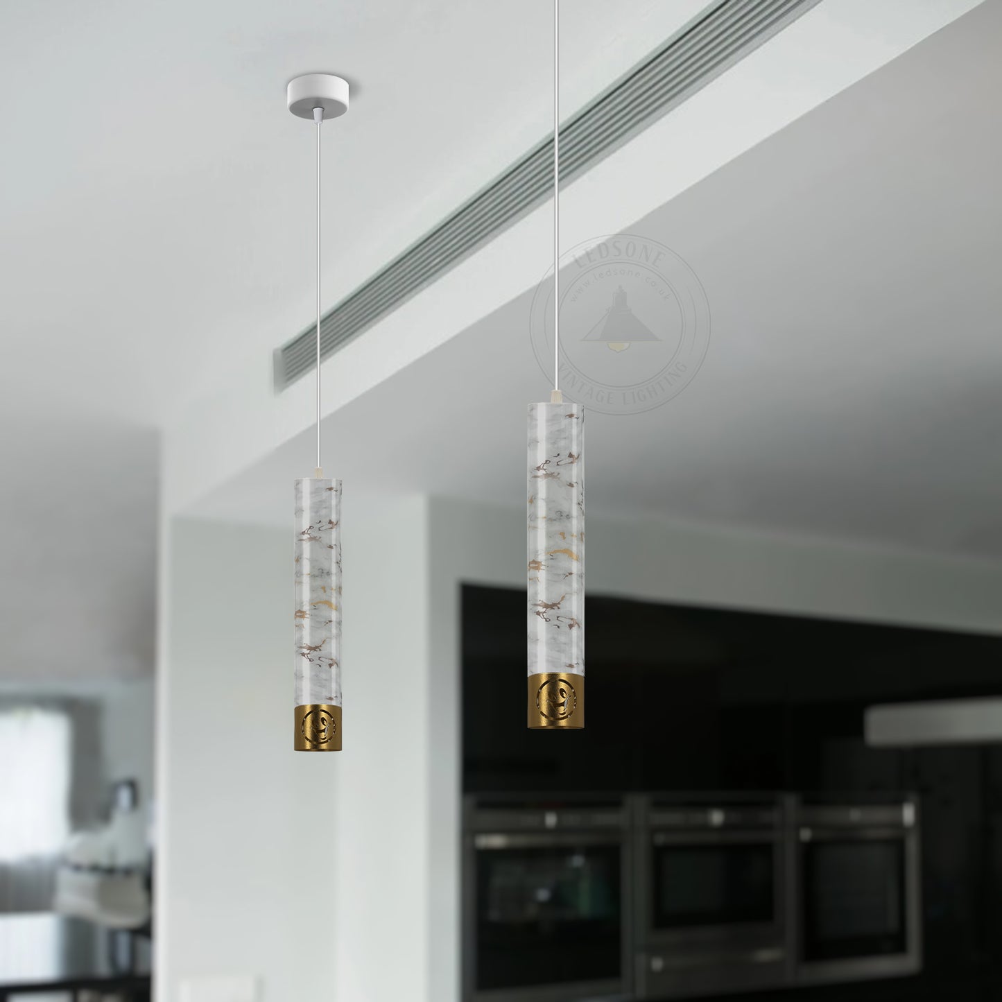 Pendant Long Tube Light Modern Cylinder Pipe Contemporary