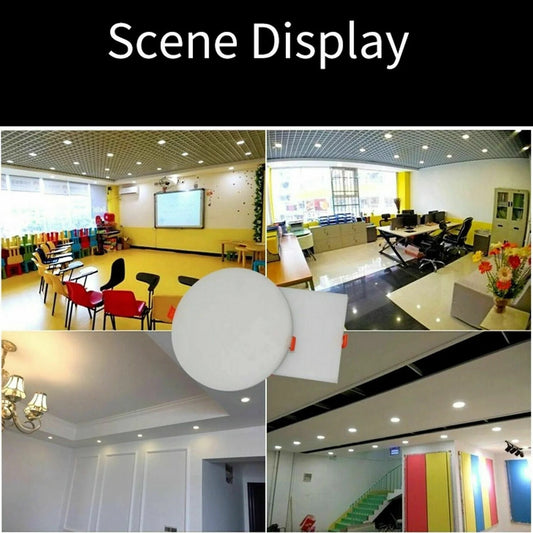 LED Ceiling Flat Panel Down Light Ultra slim 9w with frame Adjustable Coolwhite