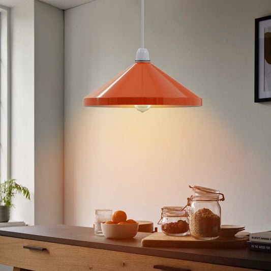 Ceiling Pendant light Adjustable Hanging Light with metal Cone Lampshade