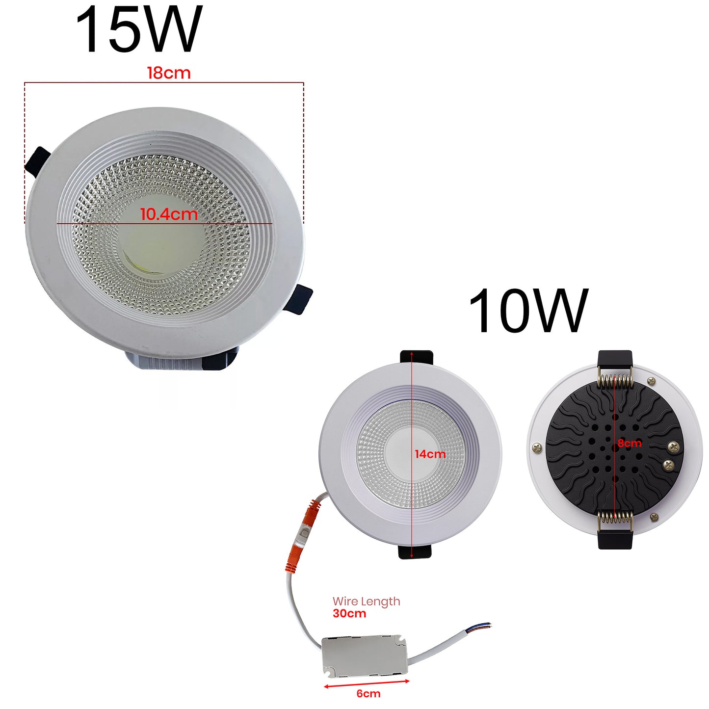 LED Round Recessed Indoor Ceiling Panel down Light Cool White For Hotel, Office, Library, Cellar