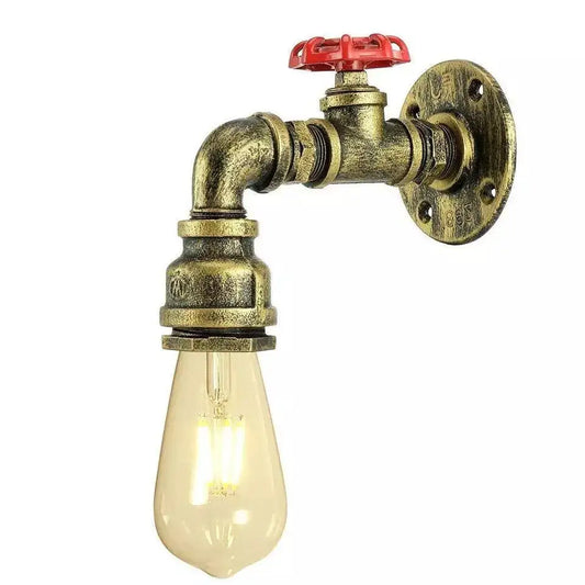 pipe wall light E27 Vintage Steampunk Metal wall sconce