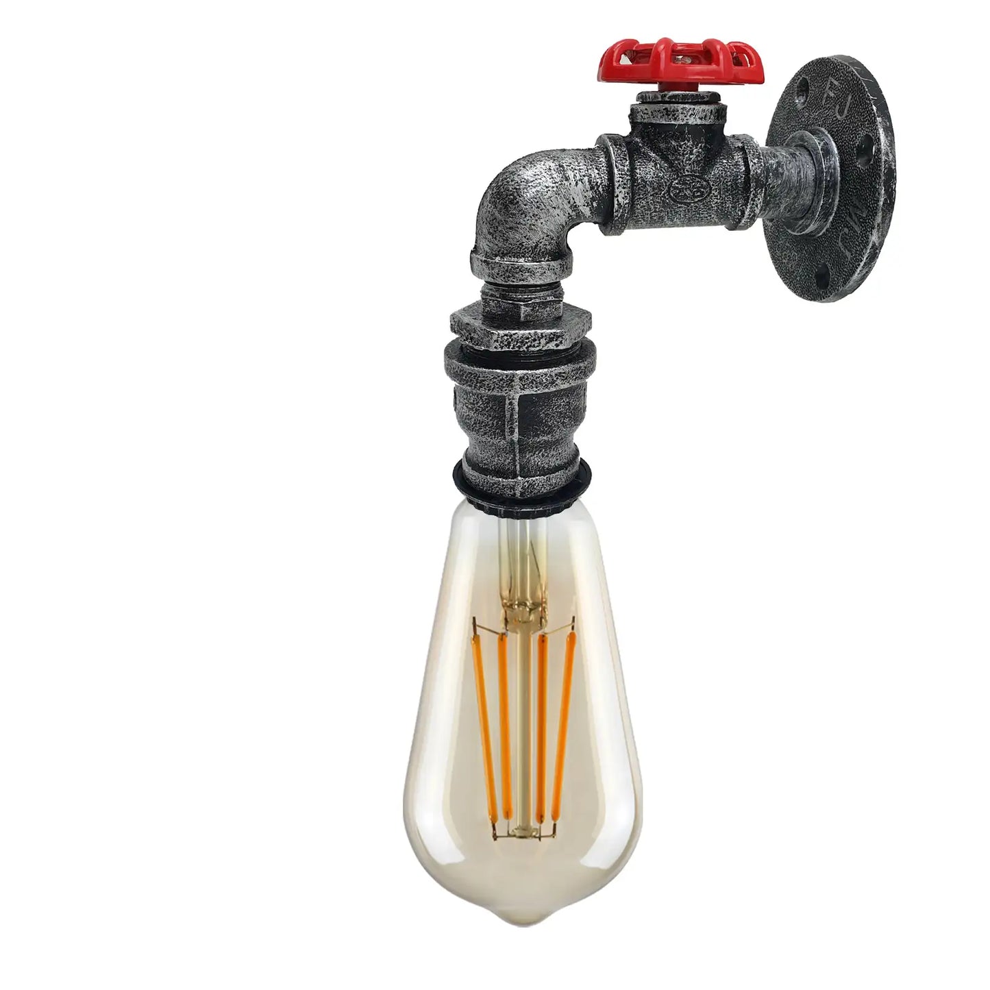 pipe wall light E27 Vintage Steampunk Metal wall sconce