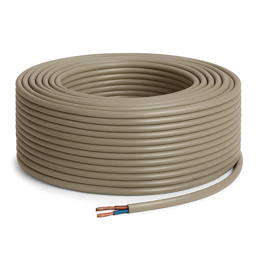 2 core Round Vintage Braided Fabric Army Green, Pink Cable