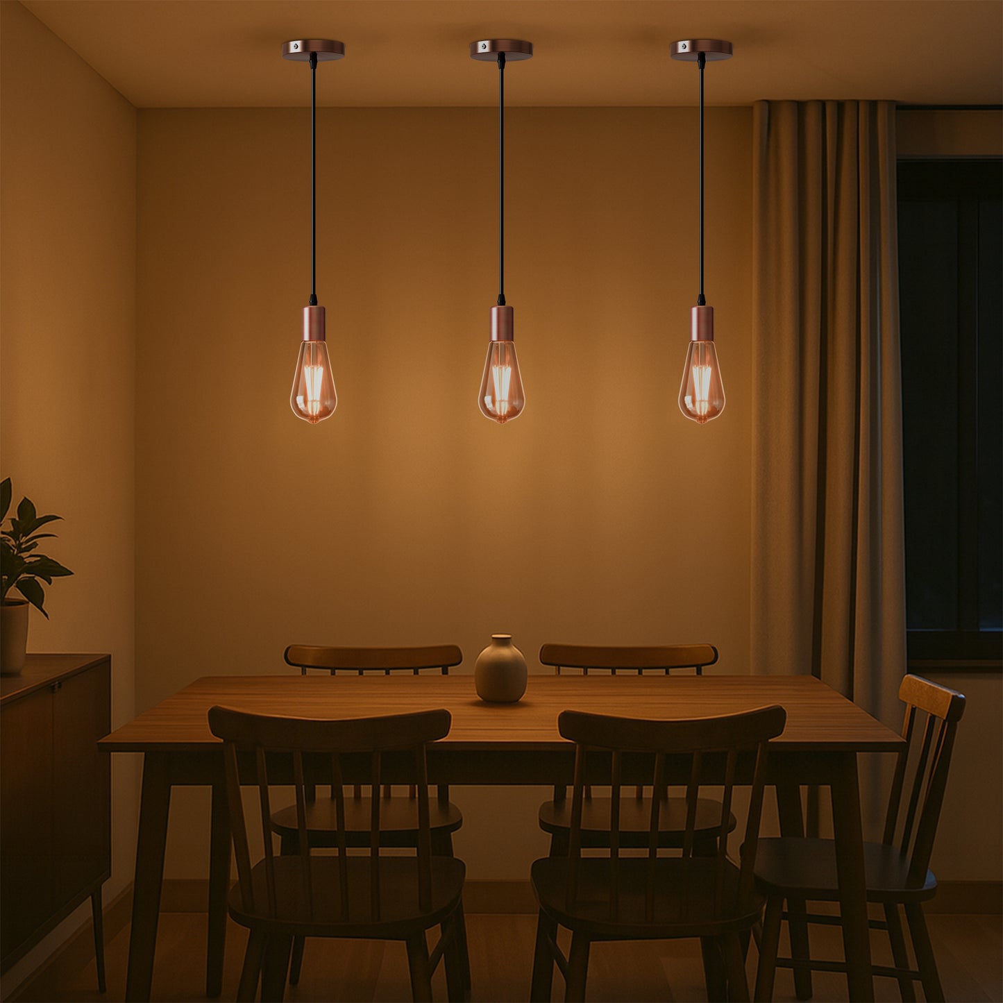 Vintage E27 Fitting Suspension Light Base Copper Lamp Holder Ceiling Pendant Lights~3640