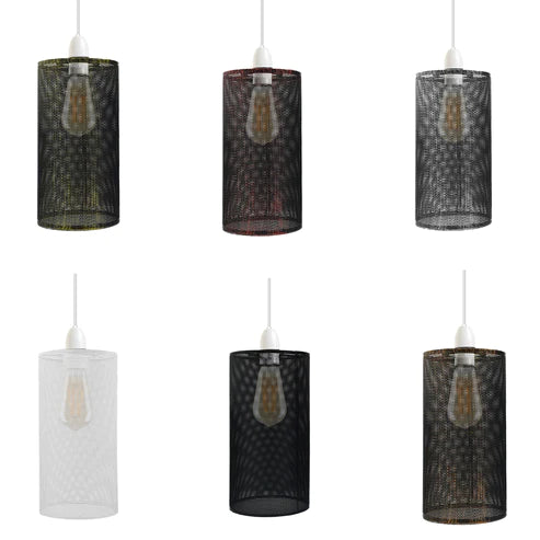Easy Fit E27 Base Industrial Pendant Metal Lamp Light Cages Modern Style Ceiling Pendant Lampshade
