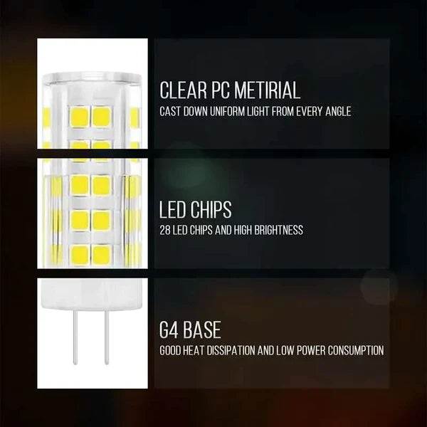 G4 Cool White 51D 5W straight pin corn Lamp AC 220V LED Bulb