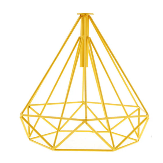 Yellow Geometric Cages Transform Your Ceiling Lights