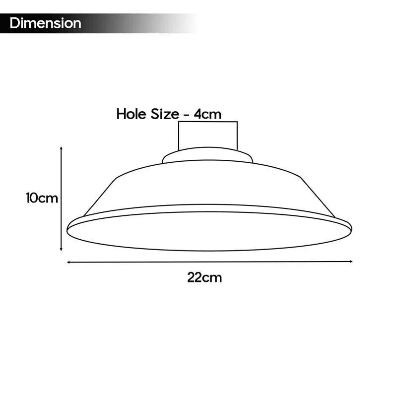 Painted Retro Style Light Shades Modern Ceiling Pendant Bowl Lampshades Metal Black gold line