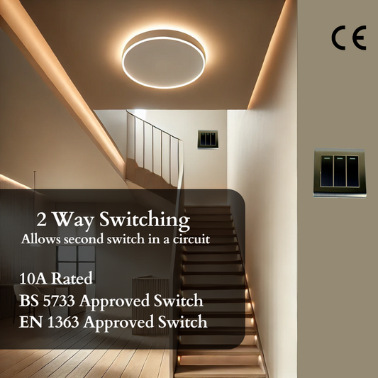 Electrical Triple Wall Light Switch 2 Way 10A