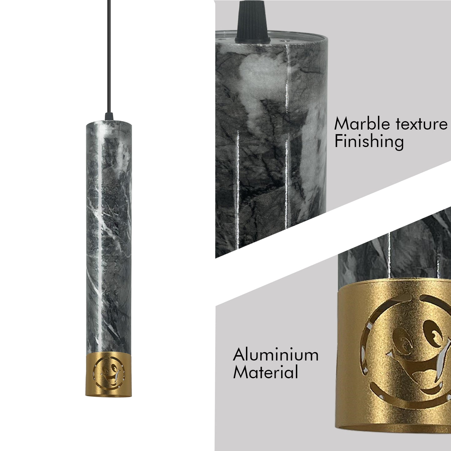 Pendant Long Tube Light Modern Cylinder Pipe Contemporary