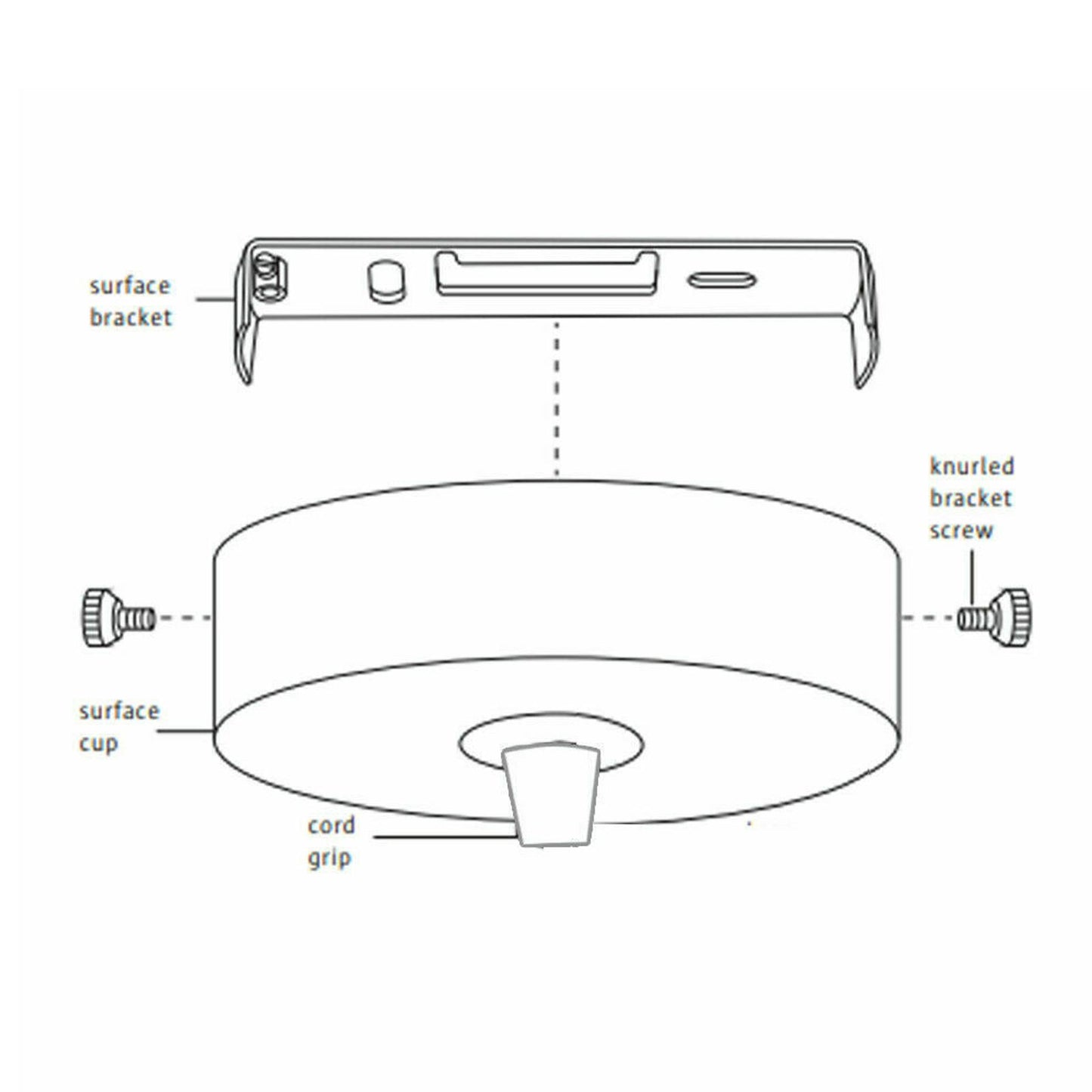 140mm Side Fitting Ceiling Rose Strap Bracket for Light Fixing, Metal Ceiling Plate Bracket