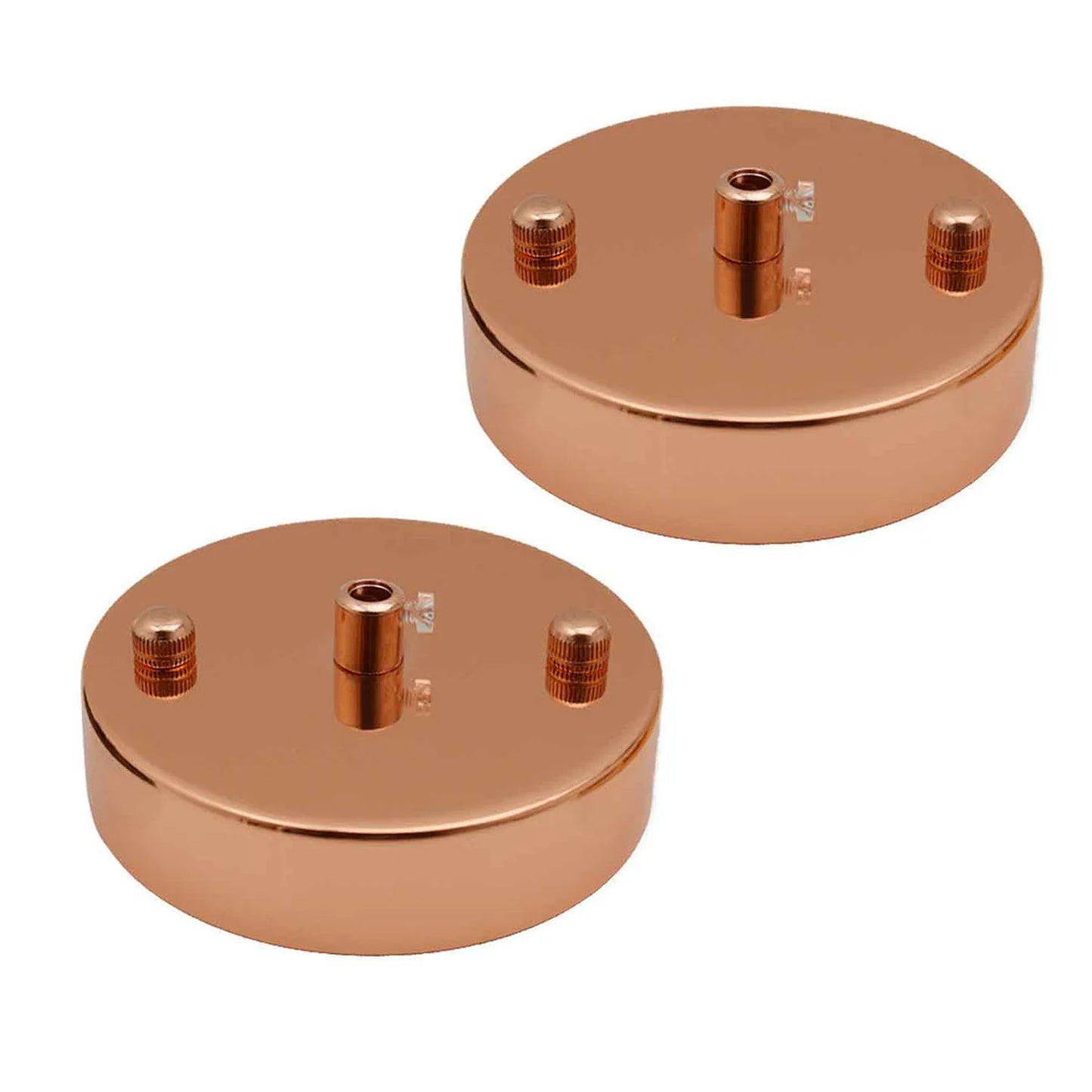 100mm Front Fitting 1 Outlet Metal Ceiling Rose