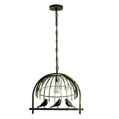 Bird Cage Ceiling Industrial Chandelier Loft Pendant Light With FREE Bulb