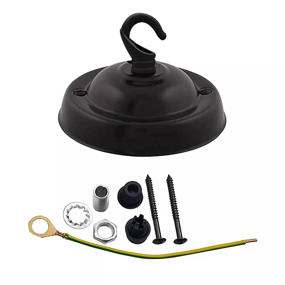 Premium Ceiling Rose Hook Plate for Light Fittings - 105mm Dia