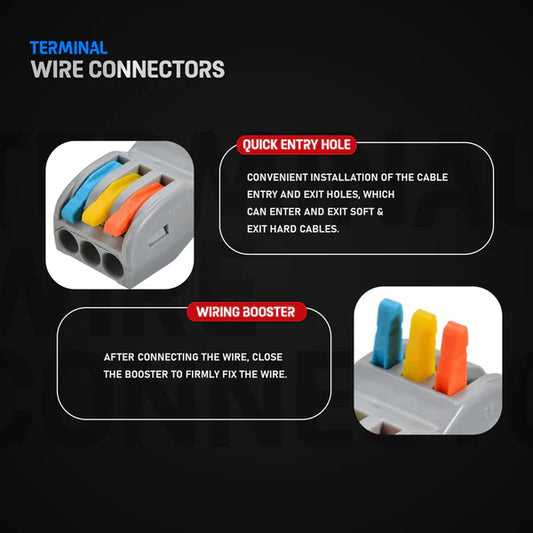 3-Way Reusable Electrical Connector with Fire Retardant Insulation