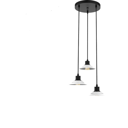 Decorative ceramic light shade pendant for ambient ceiling lighting.