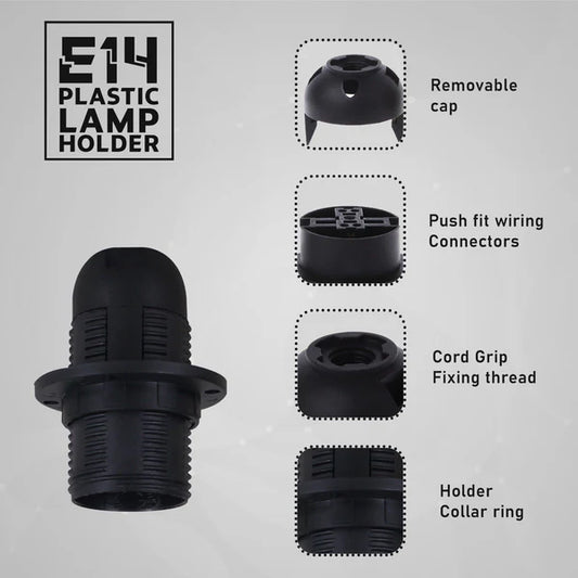 E27 black pendant lamp socket for modern lighting fixtures