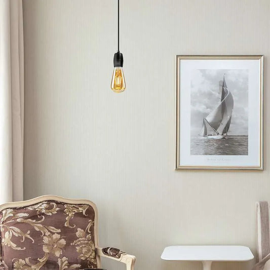 Barrel Holder Satin Nickel Antique E27 Lamp Holder