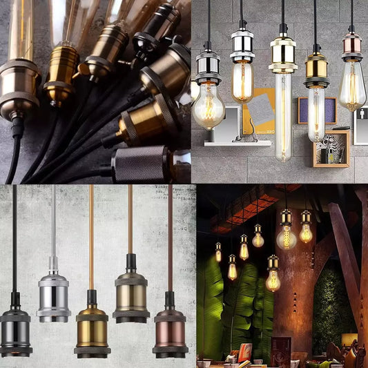 E27 Metal Lamp/Bulb Holder Ideal for Vintage Edison Filament Bulbs Antique metal