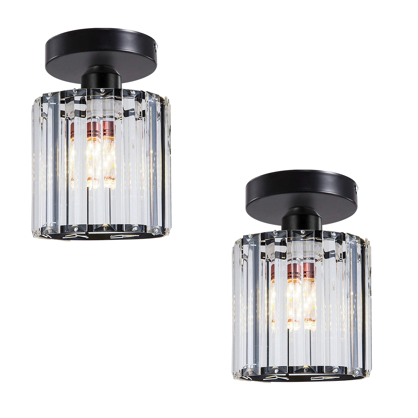 Semi Flush Mount Crystal E27 Chandelier Ceiling Lighting Fixtures
