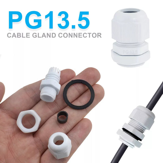 Durable PG13.5 & PG19 White Nylon Connector for Safe Wiring