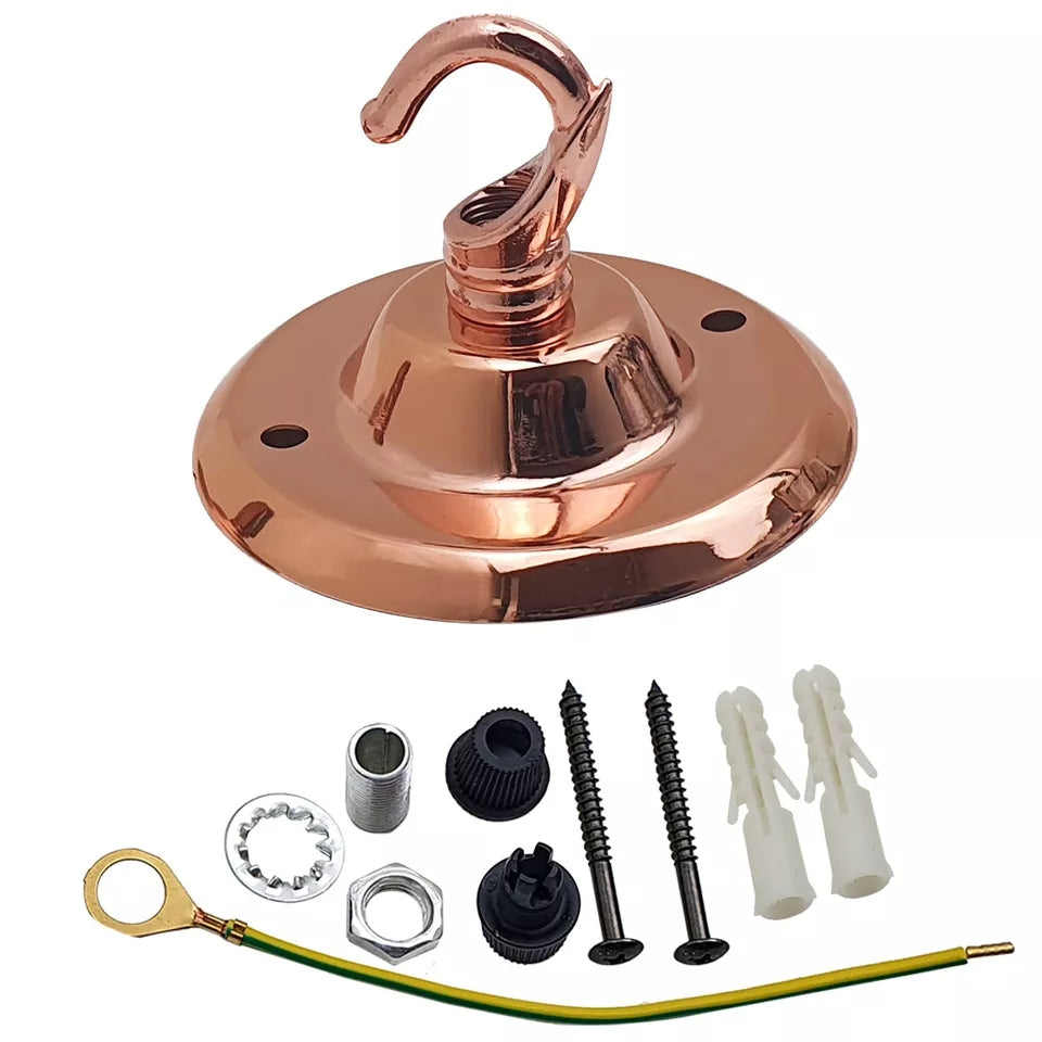 75mm Metal Ceiling Rose Hook Plate for Light Fittings