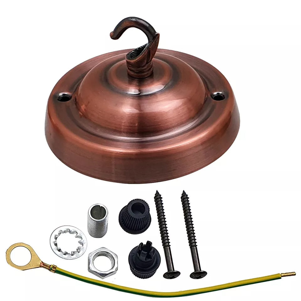 75mm/105mm Metal Ceiling Rose Hook Plate For Light Fitting