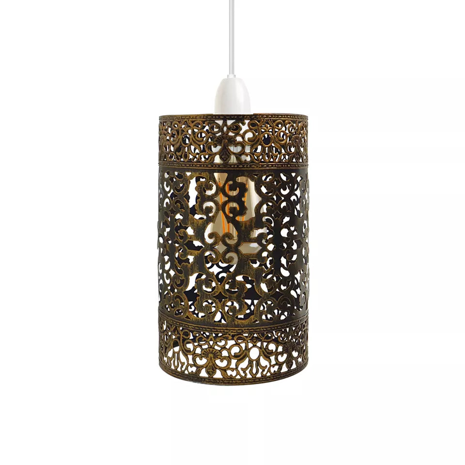 Easy Fit multi Colour Drum Lampshade Modern Metal Shade Retro Style