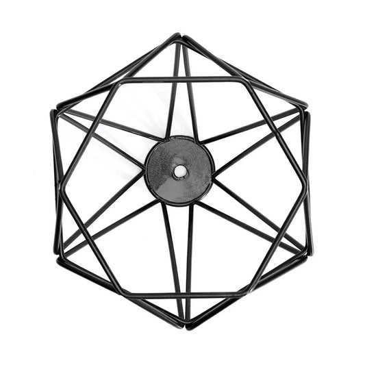 Industrial Light Bulb Wire Cage Metal Diamond Easy Fit Lampshade