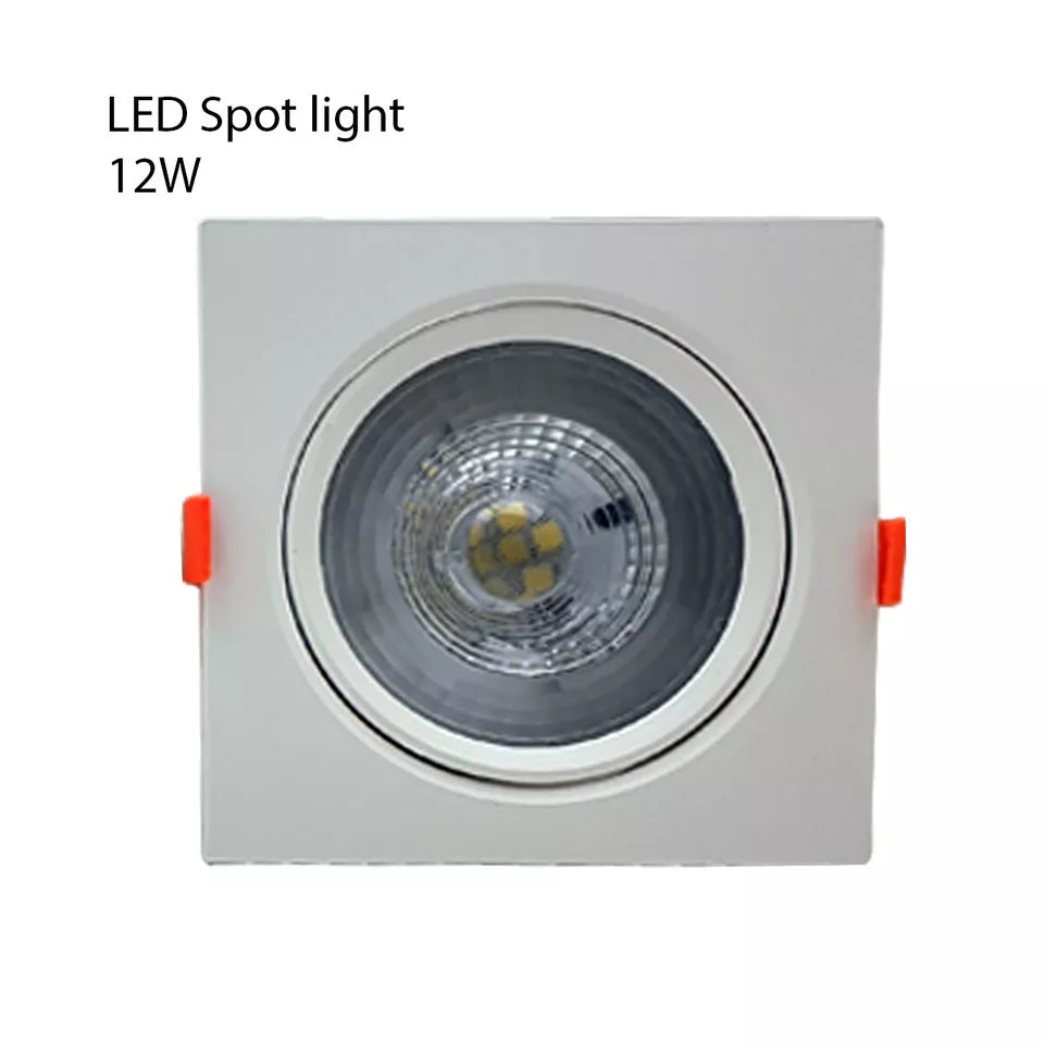 Modern LED Adjustable Tilt Angle Downlight Recessed Square Ceiling Spotlights