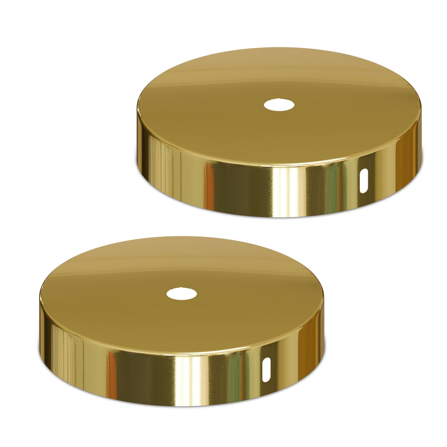 100mm x 20mm Side Fiting Single Outlet Electro plating Ceiling Rose