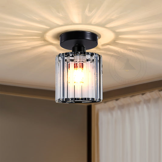 Semi Flush Mount Crystal E27 Chandelier Ceiling Lighting Fixtures