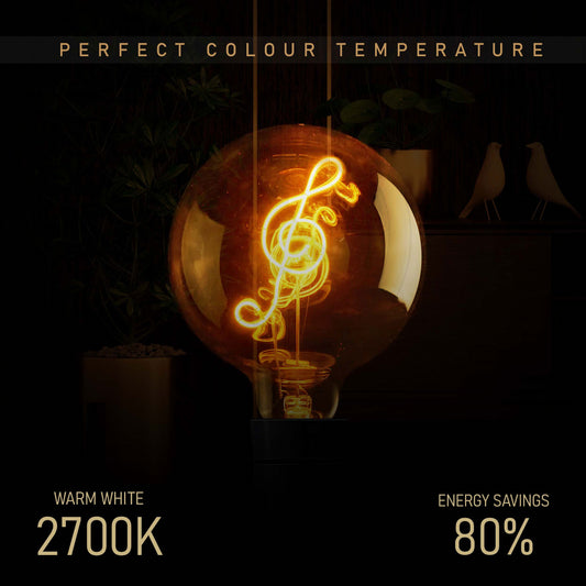 Vintage Retro style E27 Edison Screw Amber Glass light Bulbs , Warm White Colour