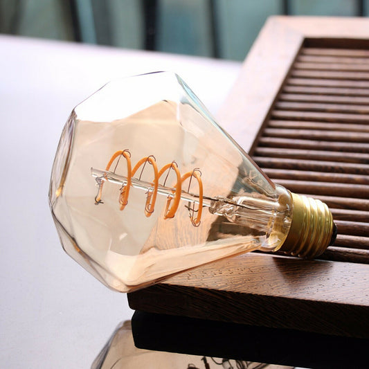Vintage Retro style E27 Edison Screw Amber Glass light Bulbs , Warm White Colour