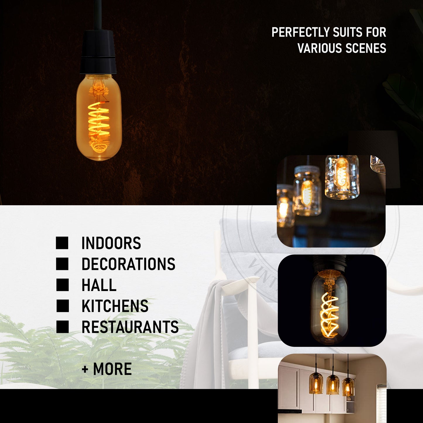 Vintage Retro style e27 Edison Screw Amber Glass light Bulbs , Warm White Colour Indoor decorative Lamp