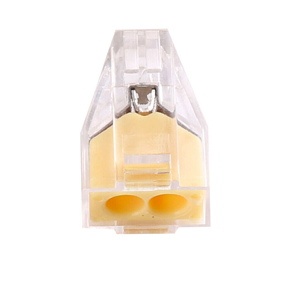 2 Way Connector Wire Pole Push Reusable Terminal Block Electric Cable
