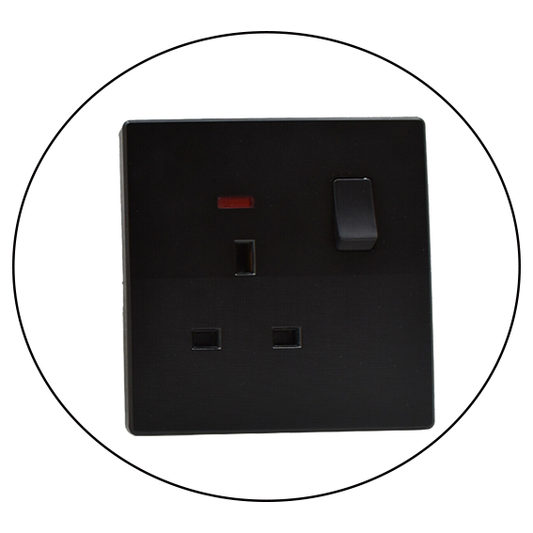 Black single socket
