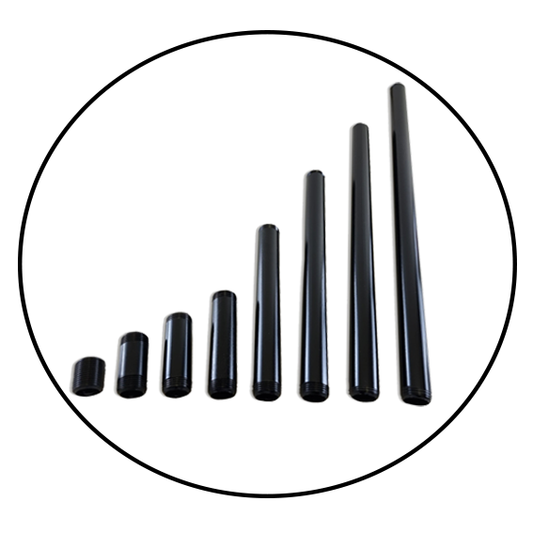 ¾ inch barrel nipple malleable Iron fitting Male BSPT 3/4in to Male BSPT 3/4in - Black Variable sizes from 2.5cm to 60cm