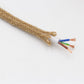 3 Core Vintage Fabric Cable Covered Wire Braided Flex Hemp 
