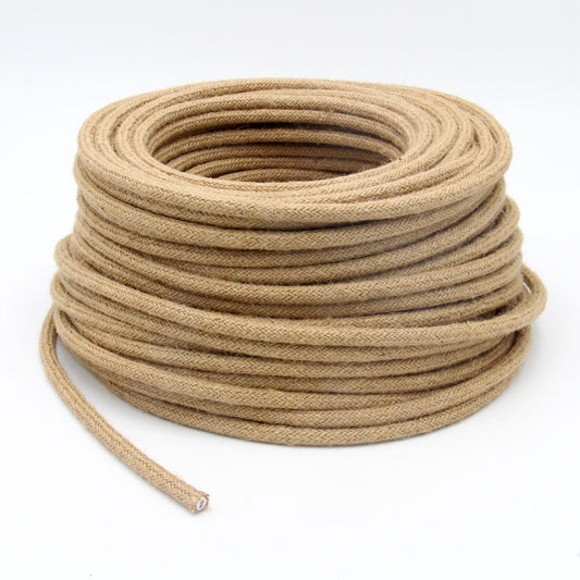 3 Core Vintage Fabric Cable Covered Wire Braided Flex Hemp