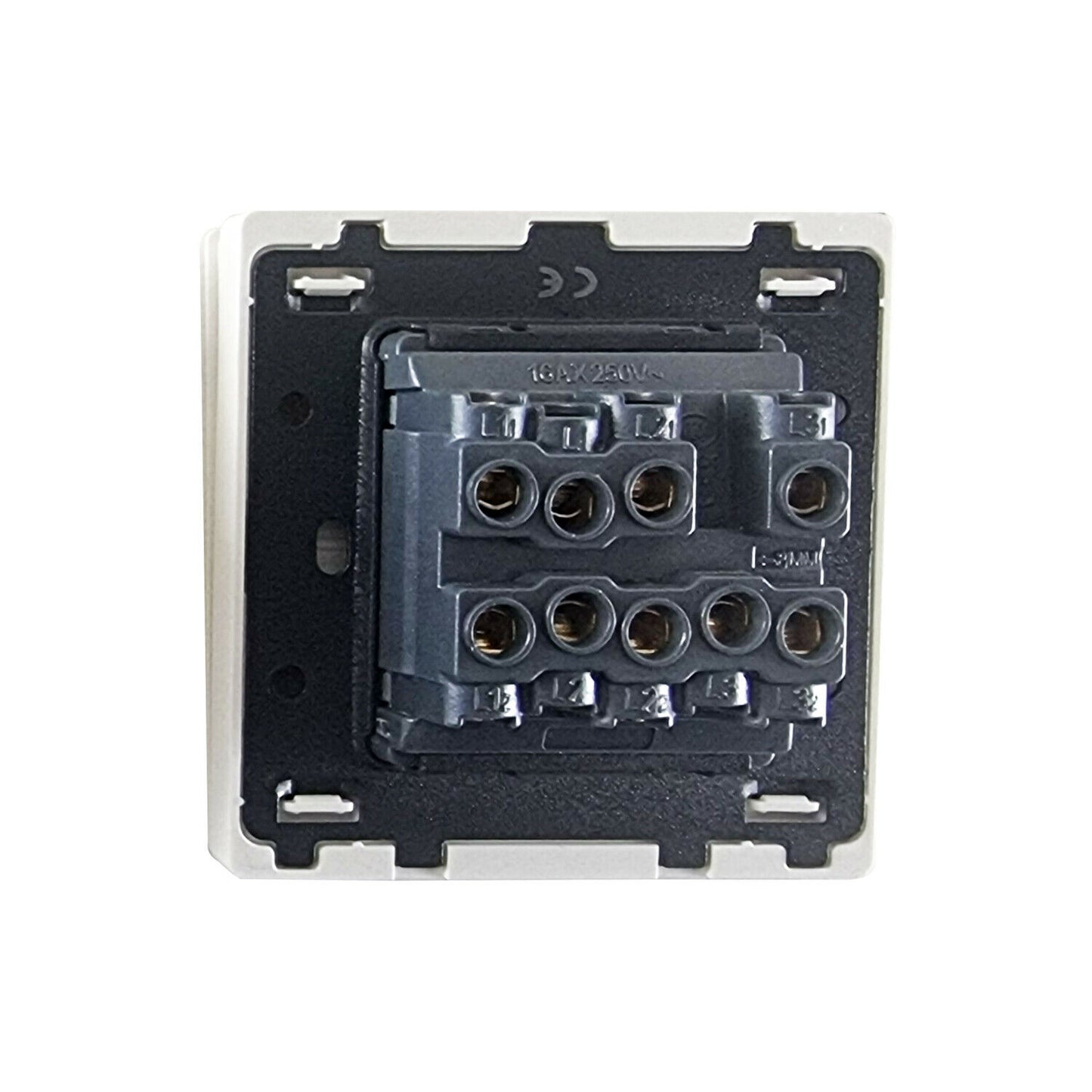 3 Gang White Color Screw less Wall Light Switch